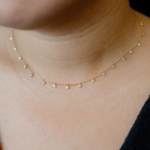 Cupcakes & Cashmere Gold Poppy Shaker Necklace